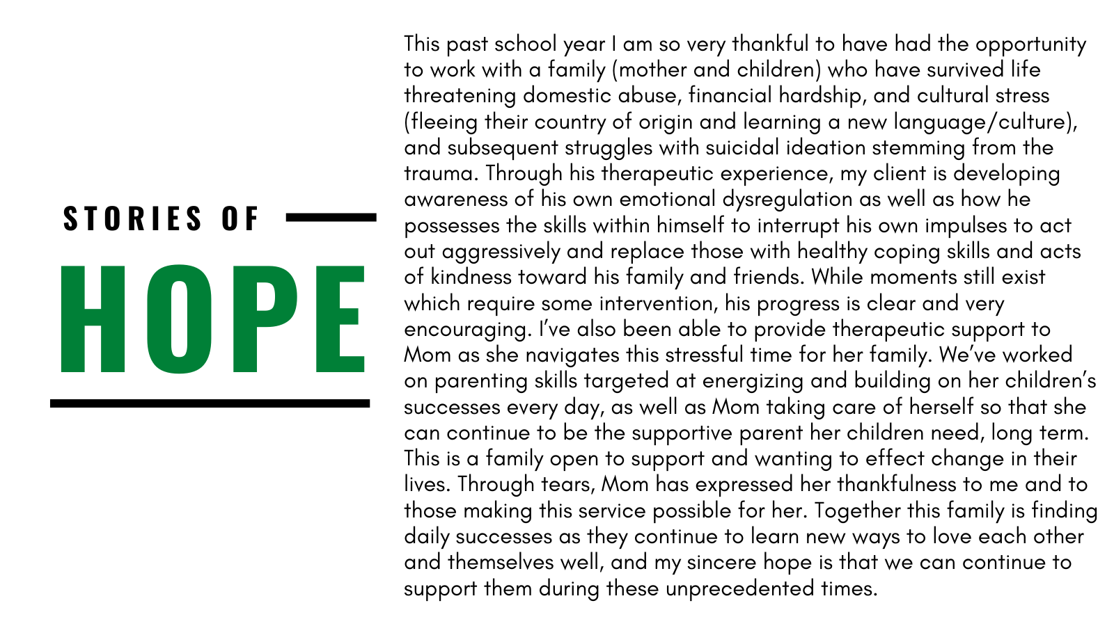 Stories of Hope 1
